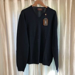 Toscano 💯 Merino Wool XXL V Neck Sweater NWT